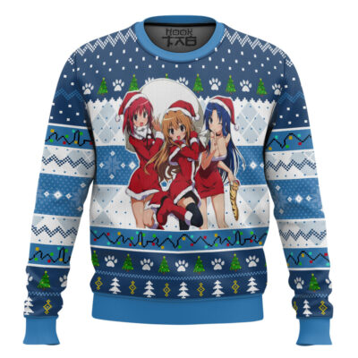 Christmas Taiga, Minori And Ami Toradora Ugly Christmas Sweater