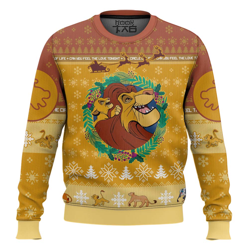 Hooktab Christmas The Lion King Ugly Christmas Sweater Hooktab Christmas The Lion King Ugly Christmas Sweater