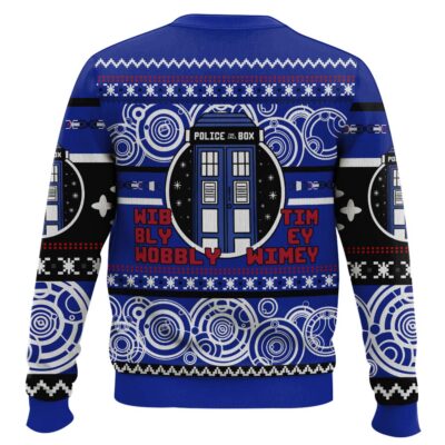 Hooktab Christmas Through Time And Space Doctor Who Ugly Christmas Sweater