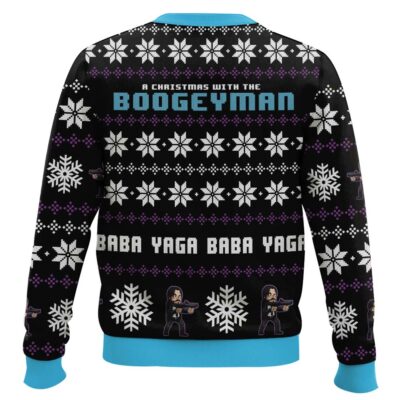 Hooktab Christmas With The Boogeyman John Wick Ugly Christmas Sweater