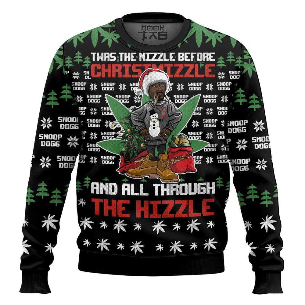 Hooktab Christmizzle Snoop Dogg Ugly Christmas Sweater Hooktab Christmizzle Snoop Dogg Ugly Christmas Sweater