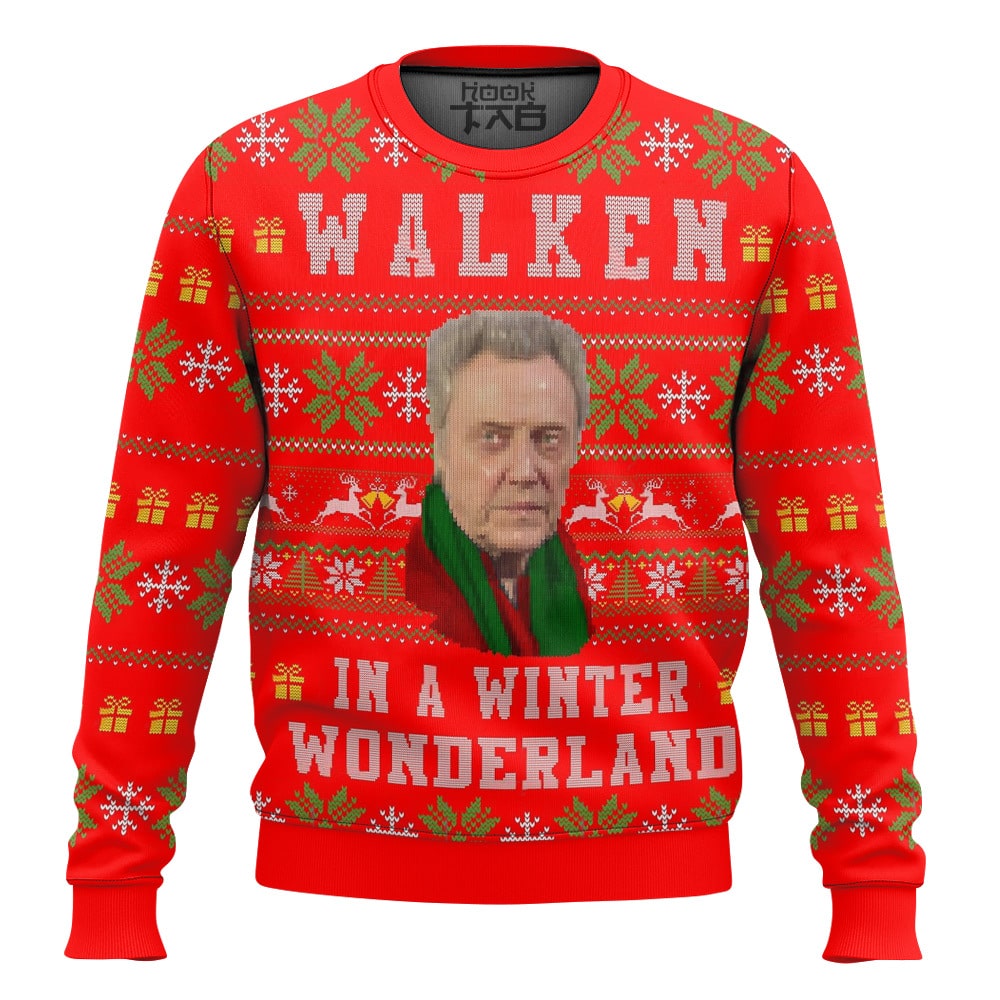 Hooktab Christopher Walken In A Winter Wonderland, Ugly Christmas Sweater Hooktab Christopher Walken In A Winter Wonderland, Ugly Christmas Sweater