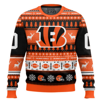 Cincinnati Bengals - Custom Name And Number Ugly Sweater