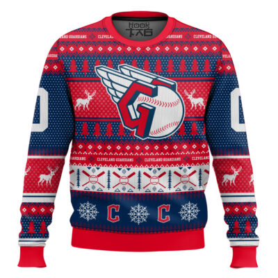 Cleveland Guardians - Custom Name And Number Ugly Sweater