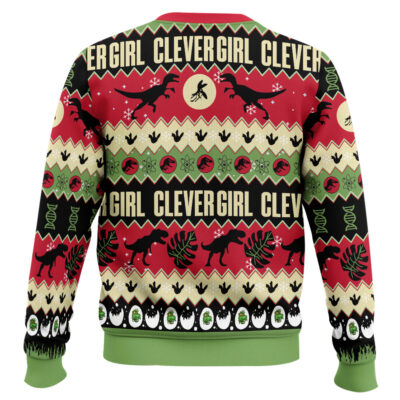 Hooktab Clever Girl Jurassic Park Ugly Christmas Sweater