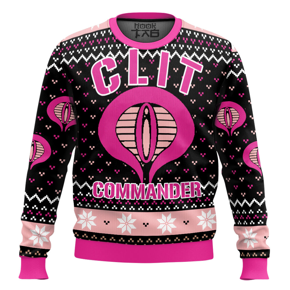 Hooktab Clit Commander Ugly Christmas Sweater Hooktab Clit Commander Ugly Christmas Sweater
