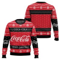 Hooktab Coca-Cola Merry Christmas Ugly Christmas Sweater