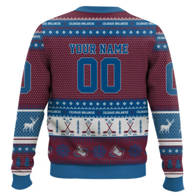 Hooktab Colorado Avalanche – Custom Name And Number Ugly Sweater