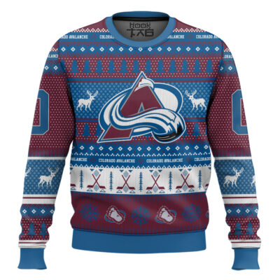 Colorado Avalanche - Custom Name And Number Ugly Sweater