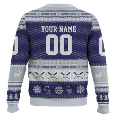 Hooktab Colorado Rockies – Custom Name And Number Ugly Sweater