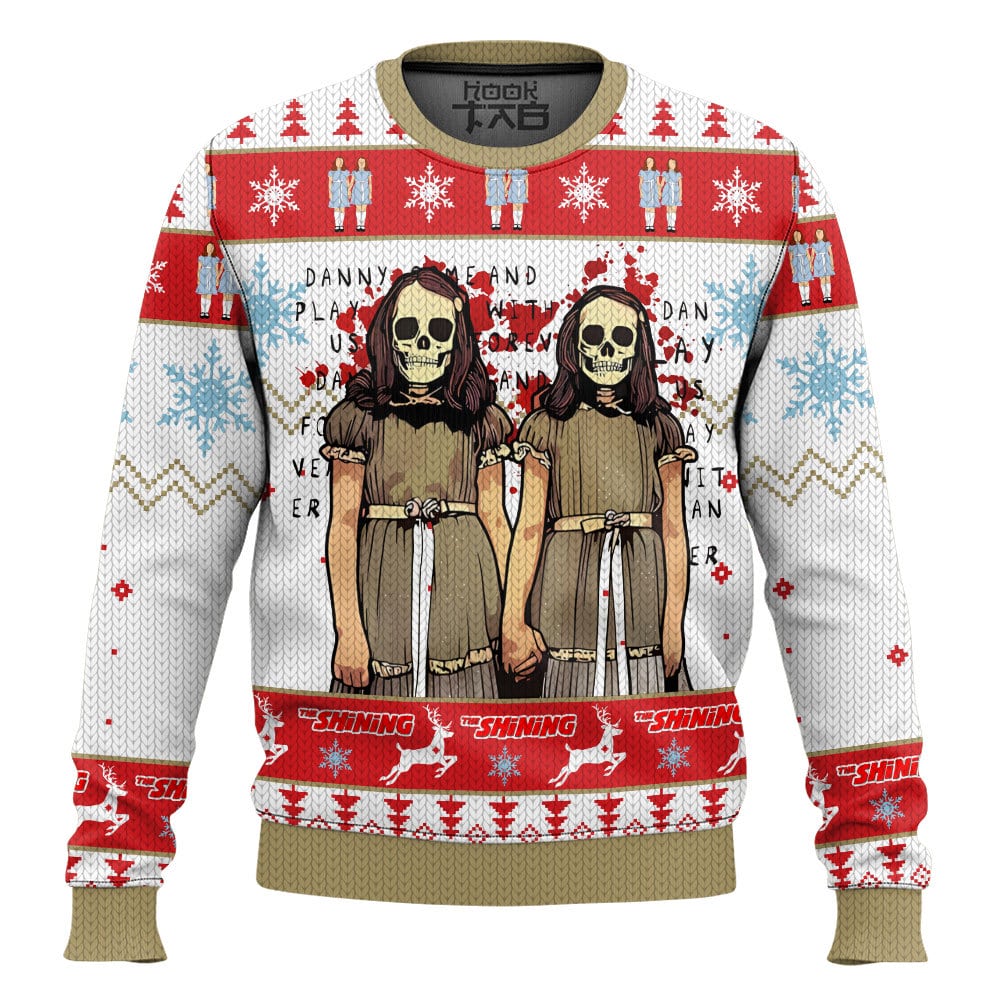 Hooktab Come Play With Us The Shining Ugly Christmas Sweater Hooktab Come Play With Us The Shining Ugly Christmas Sweater