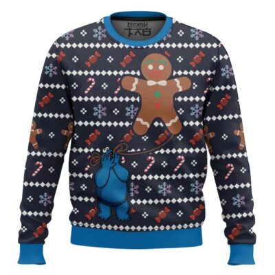 Cookie Monster And The Gingerbread The The Muppet Show Ugly Christmas Sweater