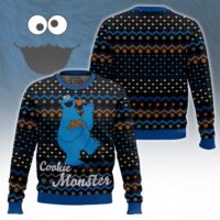 Hooktab Cookie Monster The Muppet Show Ugly Christmas Sweater