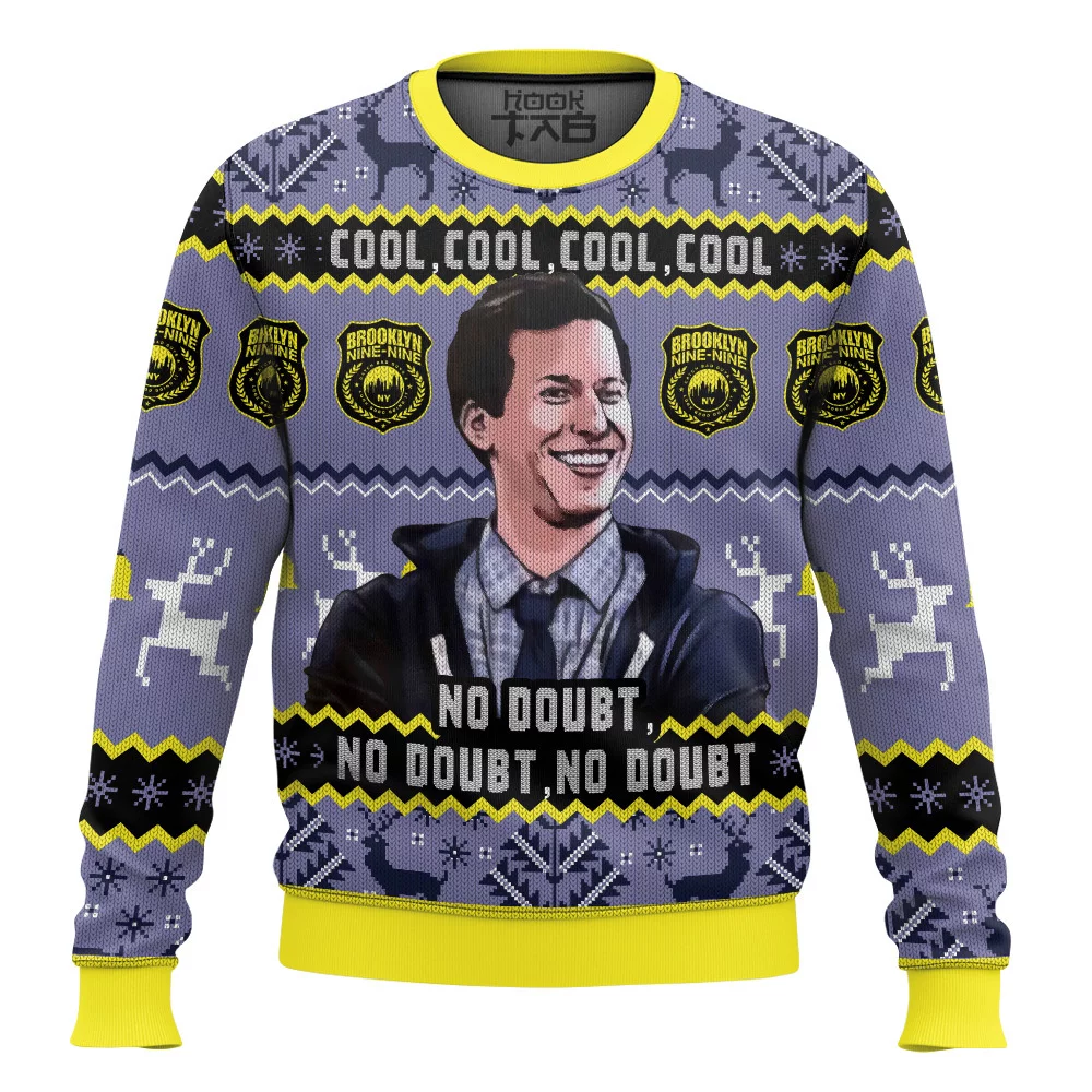 Hooktab Cool Cool Cool Jake Peralta Brooklyn Nine-nine Ugly Christmas Sweater Hooktab Cool Cool Cool Jake Peralta Brooklyn Nine-nine Ugly Christmas Sweater