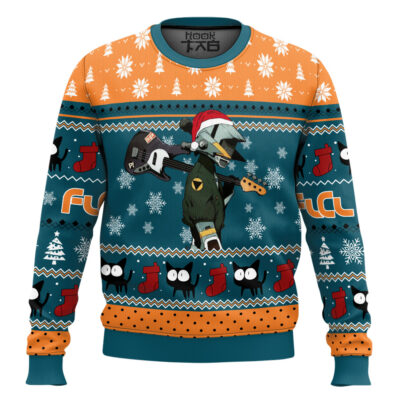Cool Guitar Canti FLCL Ugly Christmas Sweater