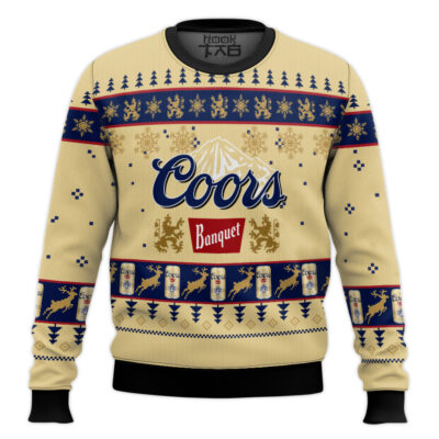 Coors Banquet American Beer Ugly Christmas Sweater