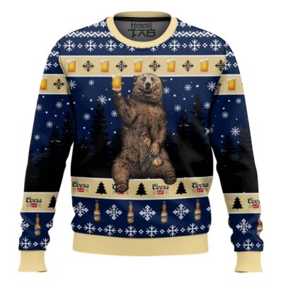 Coors Banquet Bear Ugly Christmas Sweater