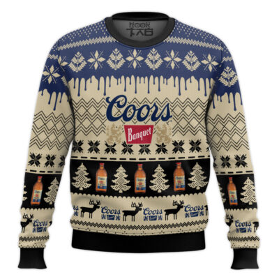 Coors Banquet Beer Ugly Christmas Sweater