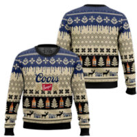 Hooktab Coors Banquet Beer Ugly Christmas Sweater