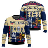 Hooktab Coors Banquet Camping Ugly Christmas Sweater