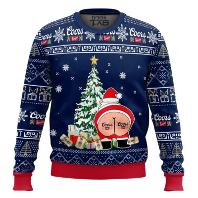 Coors Banquet Funny Santa Ugly Christmas Sweater