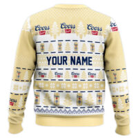 Hooktab Coors Banquet Horror Drink - Custom Name Ugly Christmas Sweater