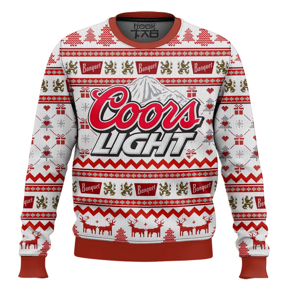 Hooktab Coors Light American Beer Ugly Christmas Sweater Hooktab Coors Light American Beer Ugly Christmas Sweater