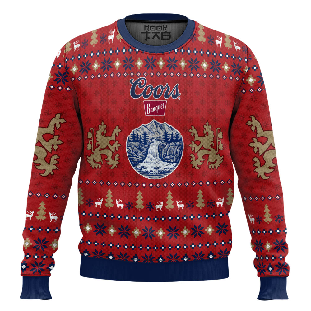 Hooktab Coors Light Brews Ugly Christmas Sweater Hooktab Coors Light Brews Ugly Christmas Sweater