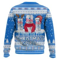 Hooktab Coors Light Christmas Spirit Ugly Christmas Sweater