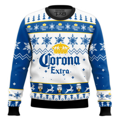 Corona Extra Beer - Custom Name Ugly Christmas Sweater