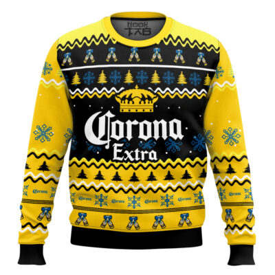 Corona Extra Lager - Custom Name Ugly Christmas Sweater