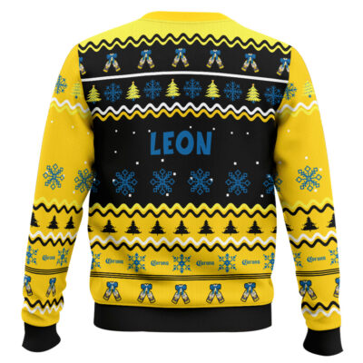 Hooktab Corona Extra Lager – Custom Name Ugly Christmas Sweater