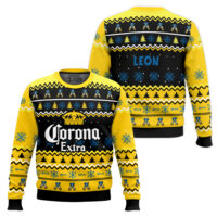Hooktab Corona Extra Lager - Custom Name Ugly Christmas Sweater