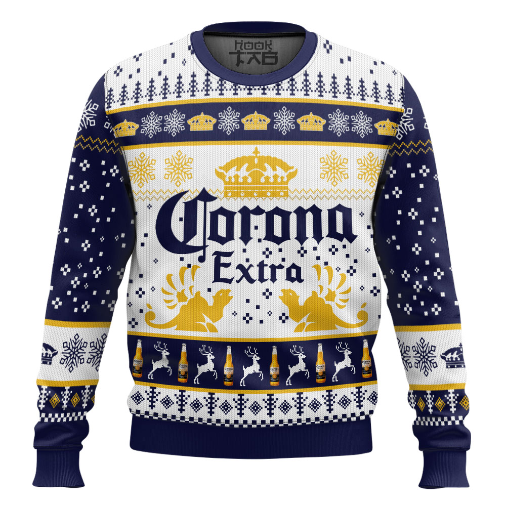 Hooktab Corona Extra Ugly Christmas Sweater Hooktab Corona Extra Ugly Christmas Sweater