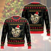 Hooktab Coughing Cat Meme Ugly Christmas Sweater