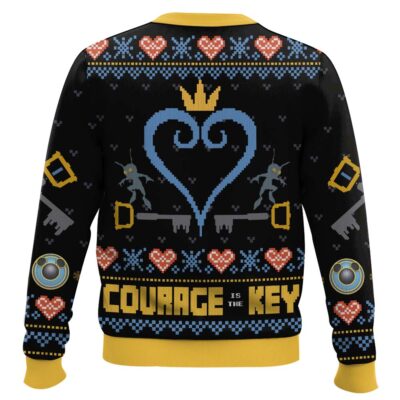 Hooktab Courage Is The Key Kingdom Hearts Ugly Christmas Sweater