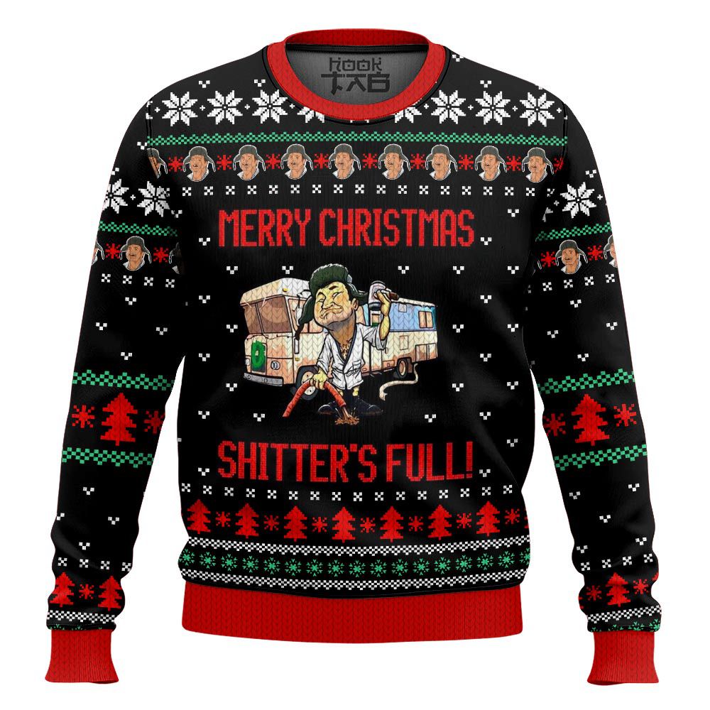 Hooktab Cousin Eddie Merry Xmas National Lampoon's Vacation Ugly Christmas Sweater Hooktab Cousin Eddie Merry Xmas National Lampoon's Vacation Ugly Christmas Sweater