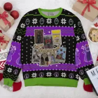 Hooktab Coven True The Witches' Road Ugly Christmas Sweater