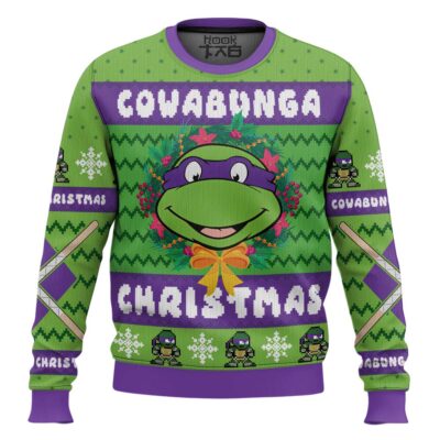 Cowabunga Donatello Teenage Mutant Ninja Turtles Ugly Christmas Sweater