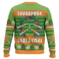 Hooktab Cowabunga Michelangelo Teenage Mutant Ninja Turtles Ugly Christmas Sweater