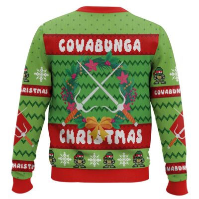 Hooktab Cowabunga Raphael Teenage Mutant Ninja Turtles Ugly Christmas Sweater