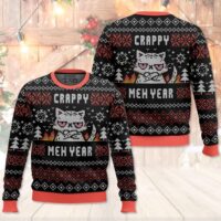 Hooktab Crappy Meh Year Ugly Christmas Sweater