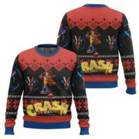 Hooktab Crash Bandicoot Ugly Christmas Sweater