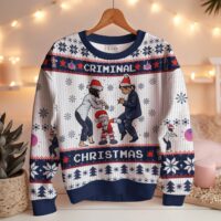 Hooktab Criminal Christmas Pulp Fiction Ugly Christmas Sweater