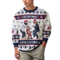 Hooktab Criminal Christmas Pulp Fiction Ugly Christmas Sweater