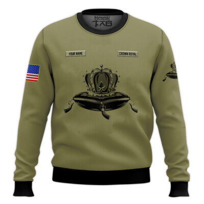 Crown Royal Camo- Custom Name Ugly Christmas Sweater