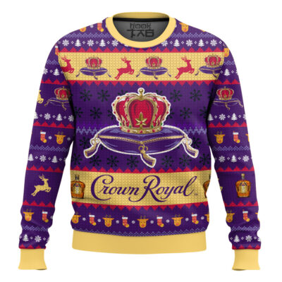 Crown Royal Canadian Whikey Ugly Christmas Sweater