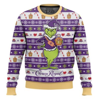 Crown Royal Grinch Ugly Christmas Sweater