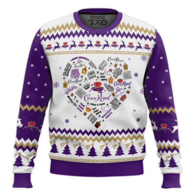 Crown Royal Heart Ugly Christmas Sweater