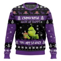 Hooktab Crown Royal Make Me Happy Ugly Christmas Sweater